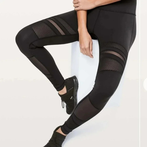 Lululemon Wunder Under High-Rise Tight *Mix & Mesh 28 Black Size 4 - Picture 2 of 8